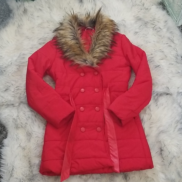 Fall/ Winter Red Puffer Jacket - Picture 1 of 15